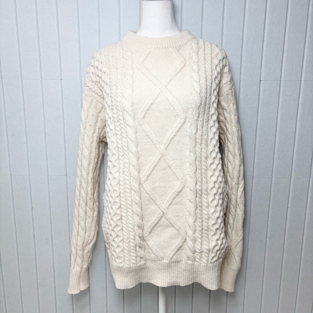 VAMTAC Cream cable-knit sweater oversized pullover Size M‎